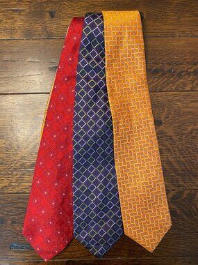 SET OF THREE TOM JAMES SILK TIES